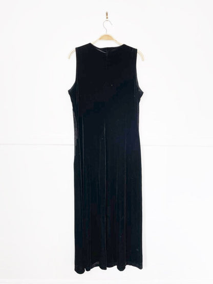 vintage 90s ronni nicole velvet sparkle maxi dress | ouida - good market thrift store