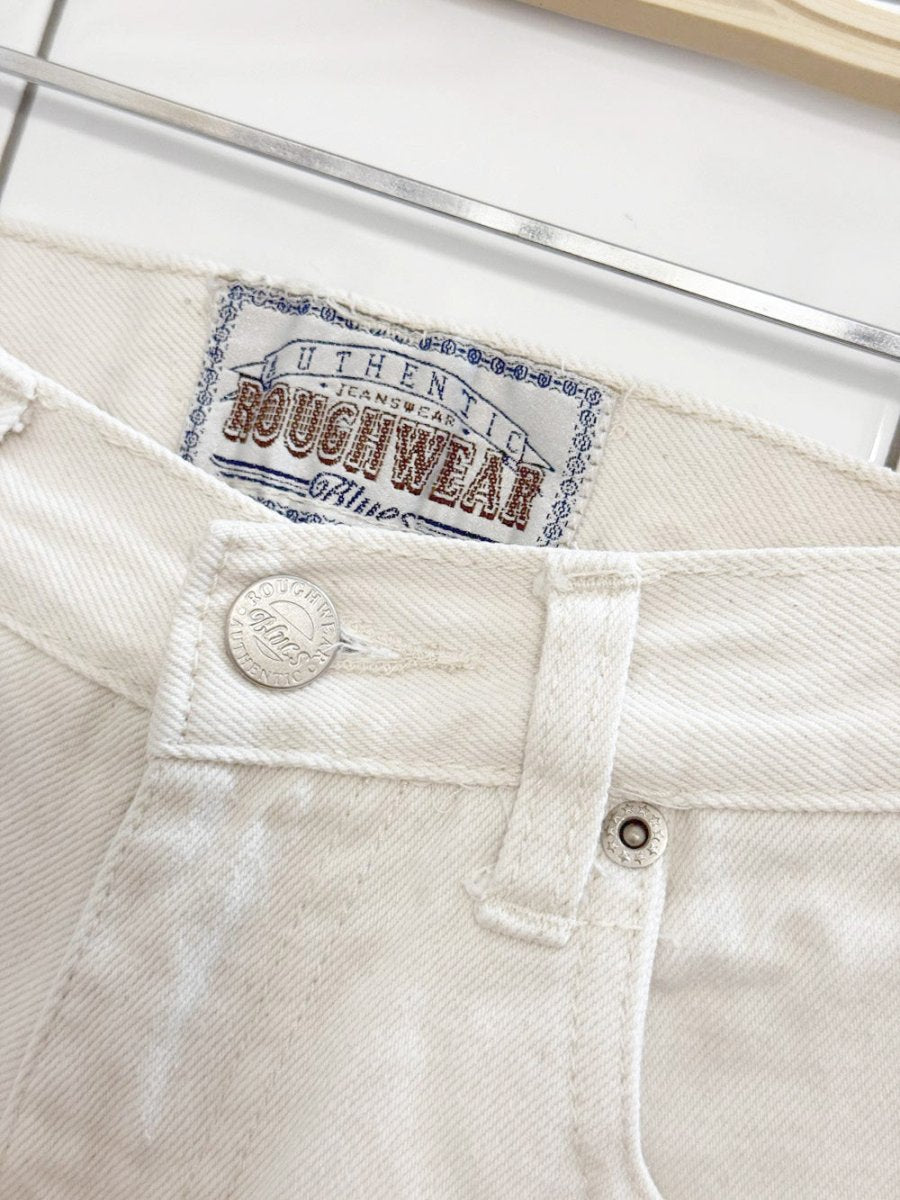 vintage 90s rough wear blues cut - off denim shorts - good market thrift store