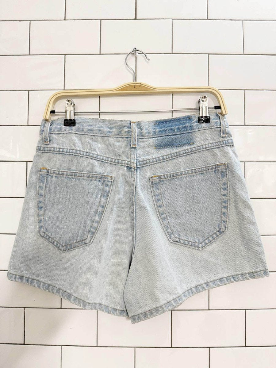 vintage 90s santa barbara exposed button denim shorts | made in Canada - good market thrift store