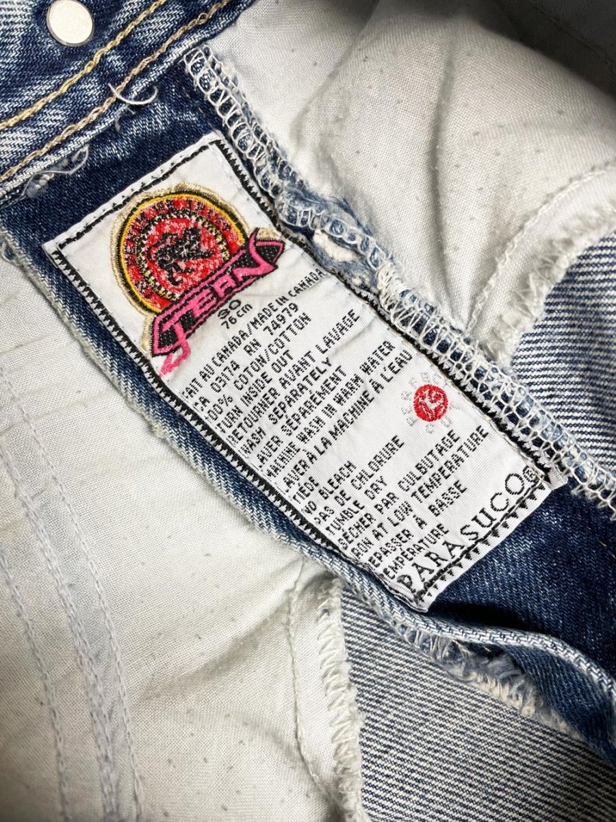 vintage 90s santana parasuco cut off denim shorts - good market thrift store