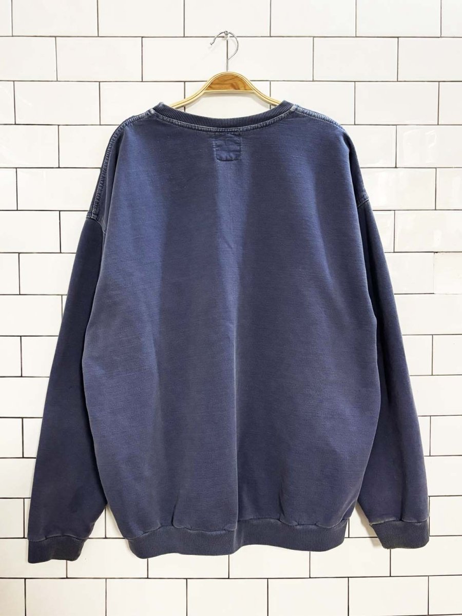 vintage 90s second skin brock u terry patch block letter sweatshirt | made in Canada - good market thrift store