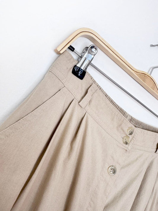 vintage 90s separate issue country full button pleated midi skirt - good market thrift store