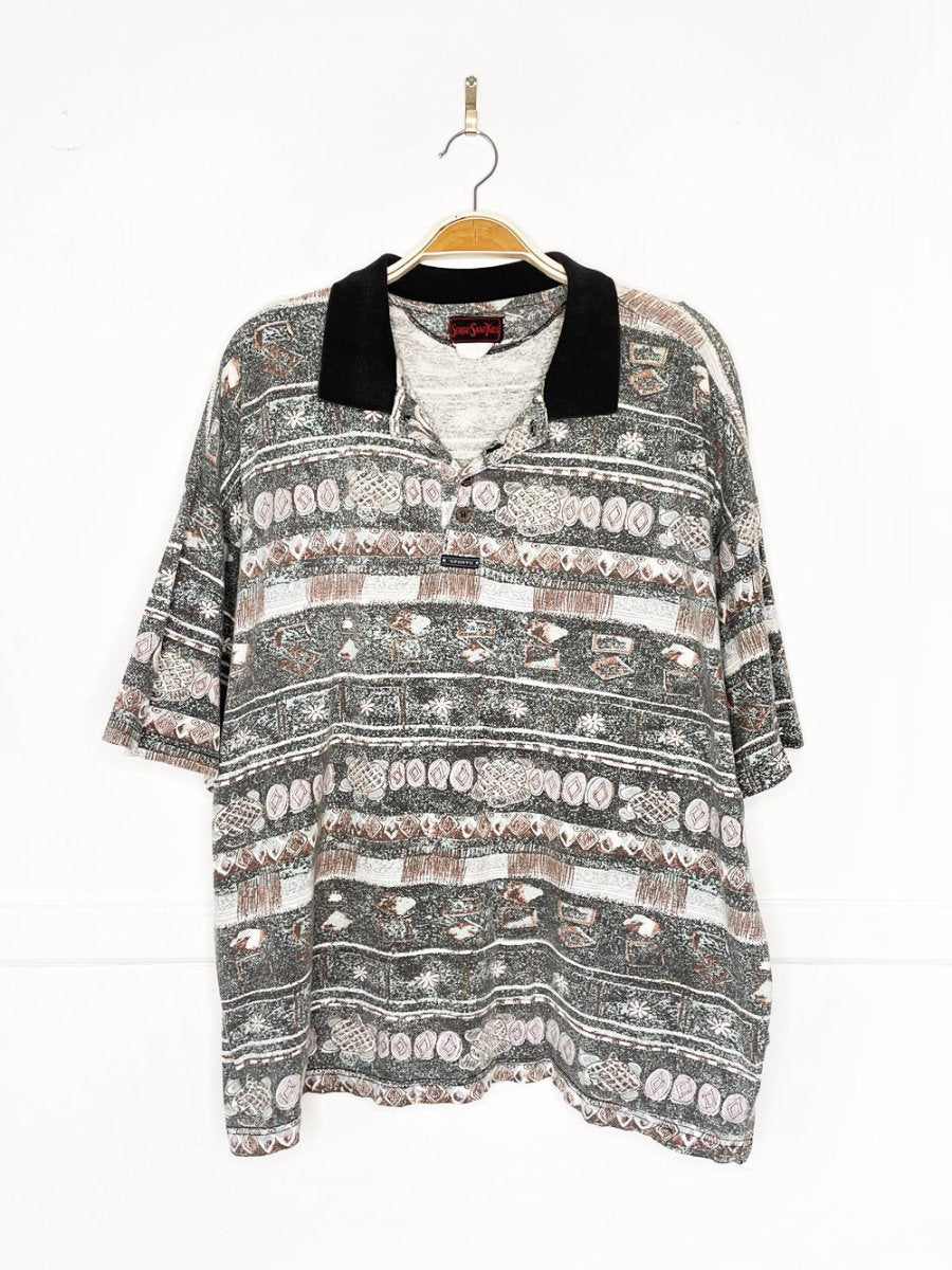 vintage 90s serge saint yves short sleeve polo - good market thrift store