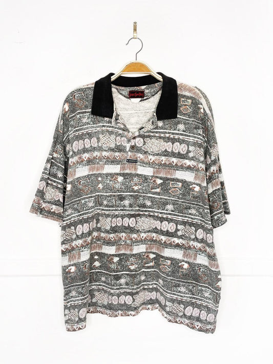 vintage 90s serge saint yves short sleeve polo - good market thrift store