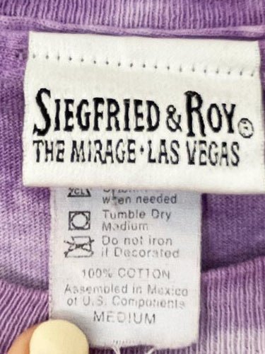 vintage 90s siegfried & roy tie dye tiger print tee | the mirage las vegas - good market thrift store