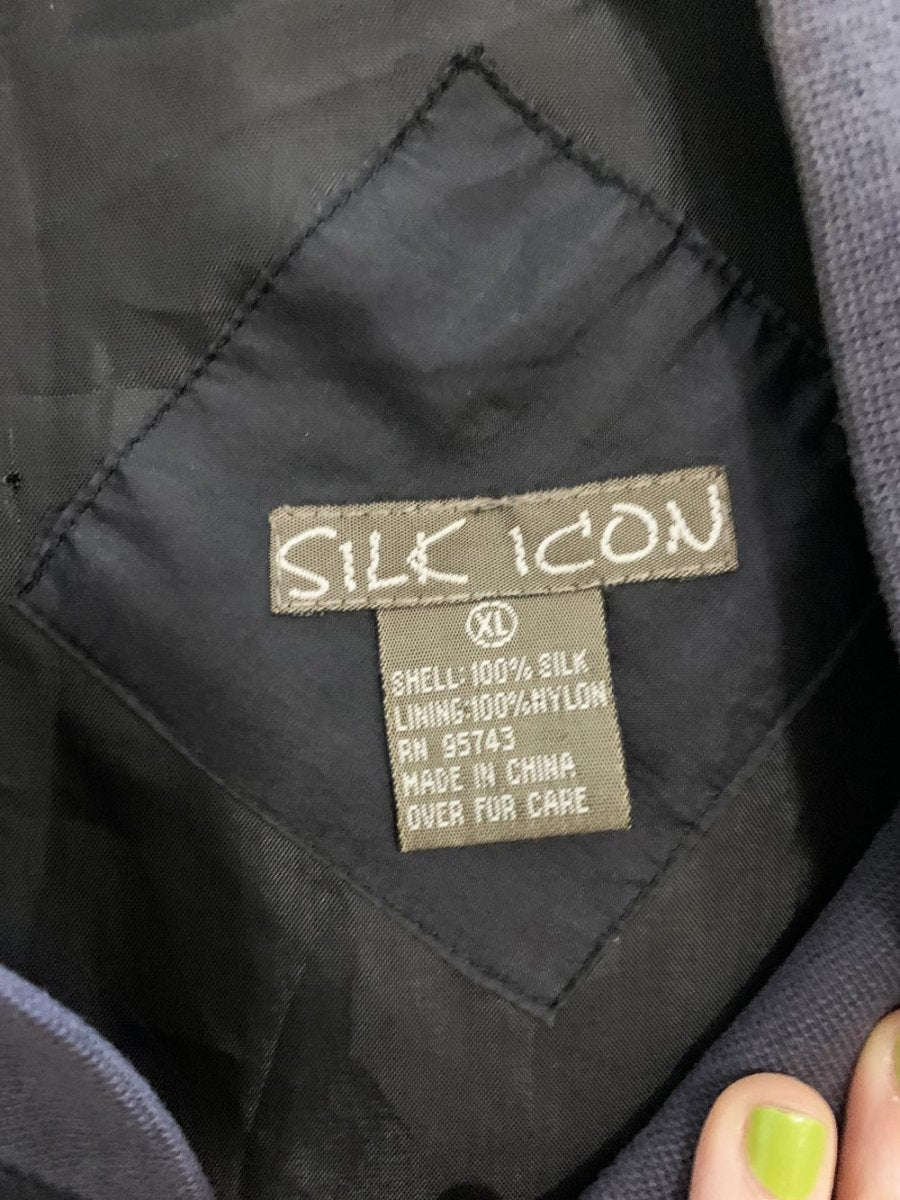 vintage 90s silk icon 100% silk bomber jacket - good market thrift store