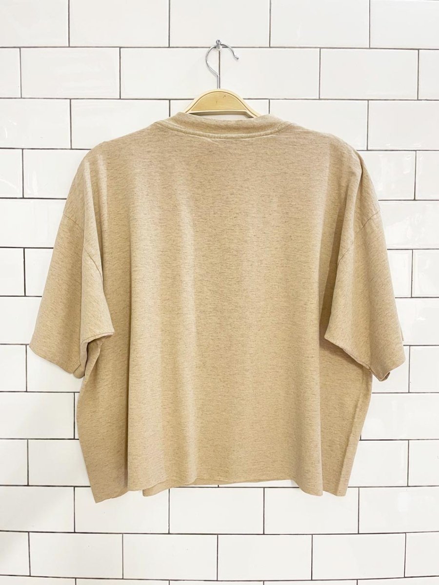 vintage 90s single stitch bennett spring wildlife cropped tee | made in USA | prairie mountain - good market thrift store