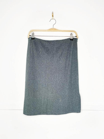 vintage 90s smart set silver glitter mini skirt - good market thrift store