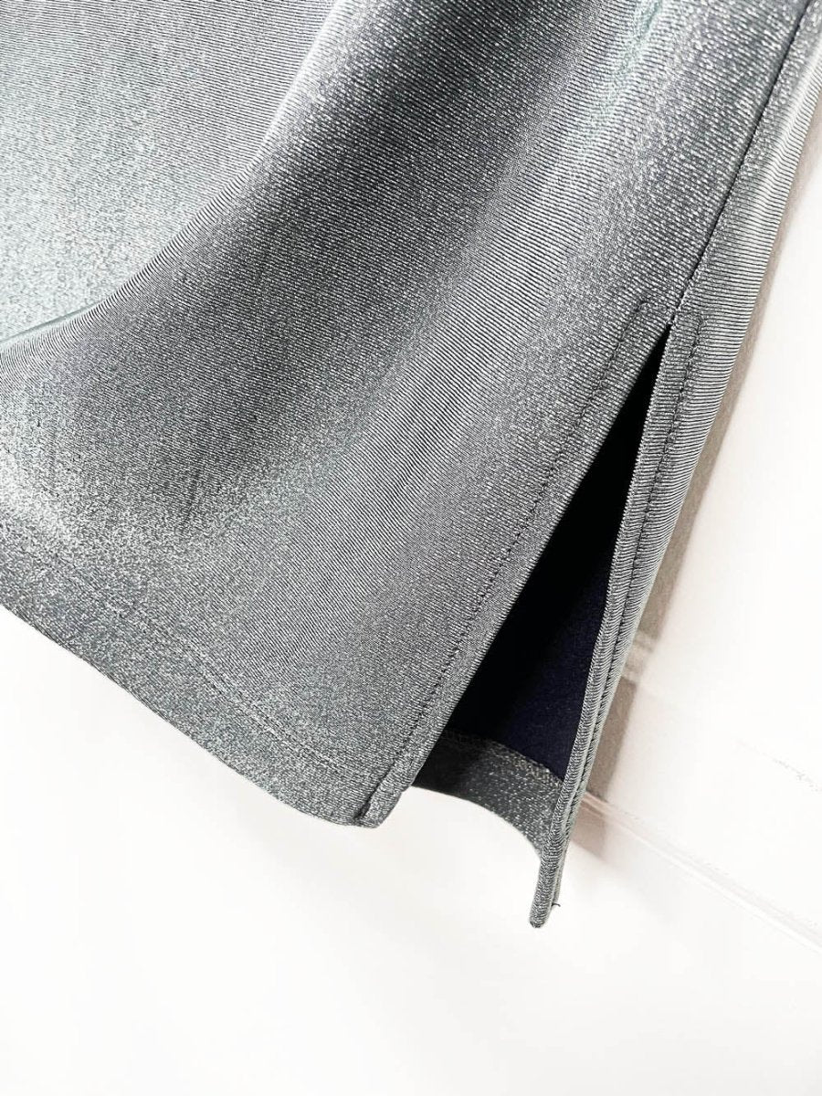 vintage 90s smart set silver glitter mini skirt - good market thrift store