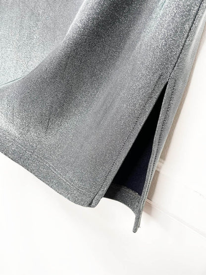 vintage 90s smart set silver glitter mini skirt - good market thrift store