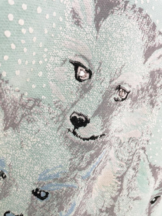 vintage 90s snow fox graphic sweatshirt - good market thrift store