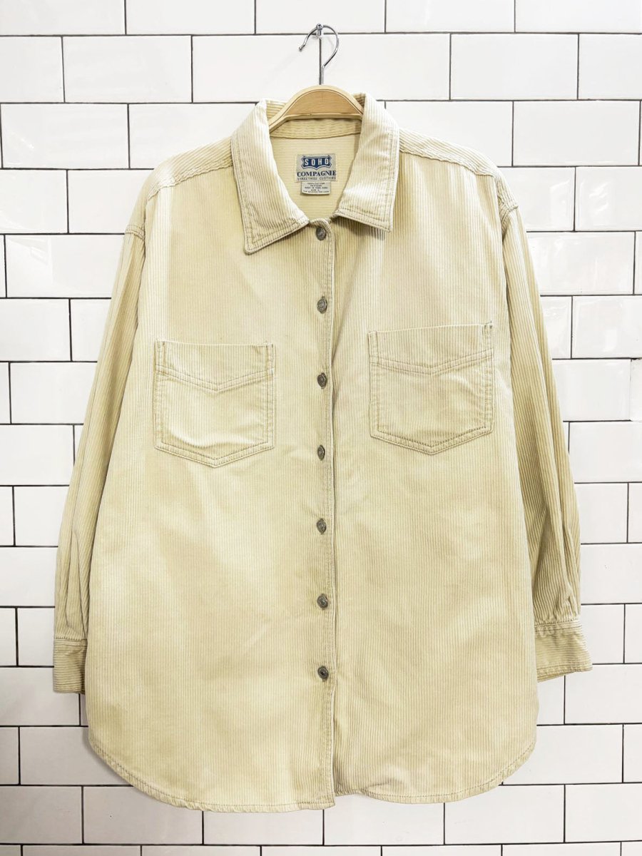 vintage 90s soho compagnie corduroy shirt - good market thrift store