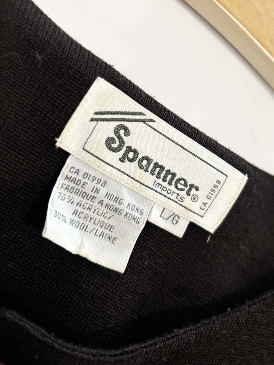 vintage 90s spanner wool - blend heart button knit sweater dress - good market thrift store