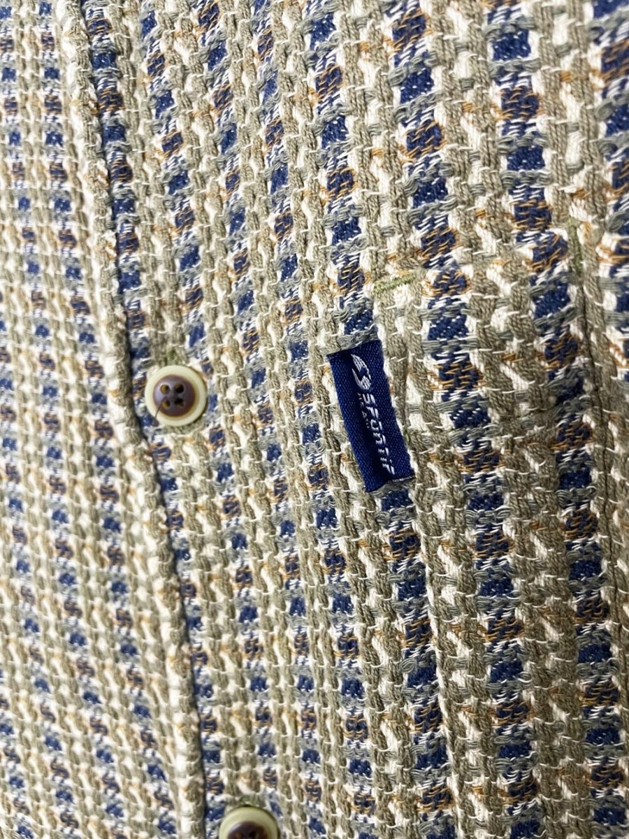 vintage 90s sportif usa woven full button shirt | made in india - good market thrift store