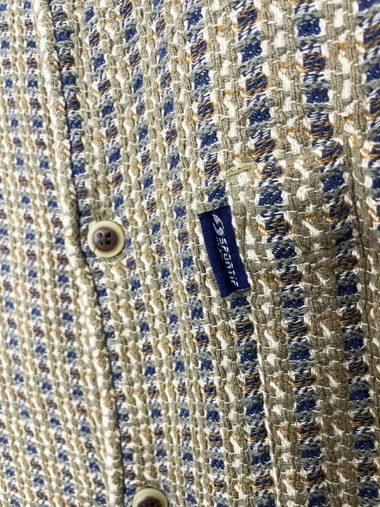 vintage 90s sportif usa woven full button shirt | made in india - good market thrift store