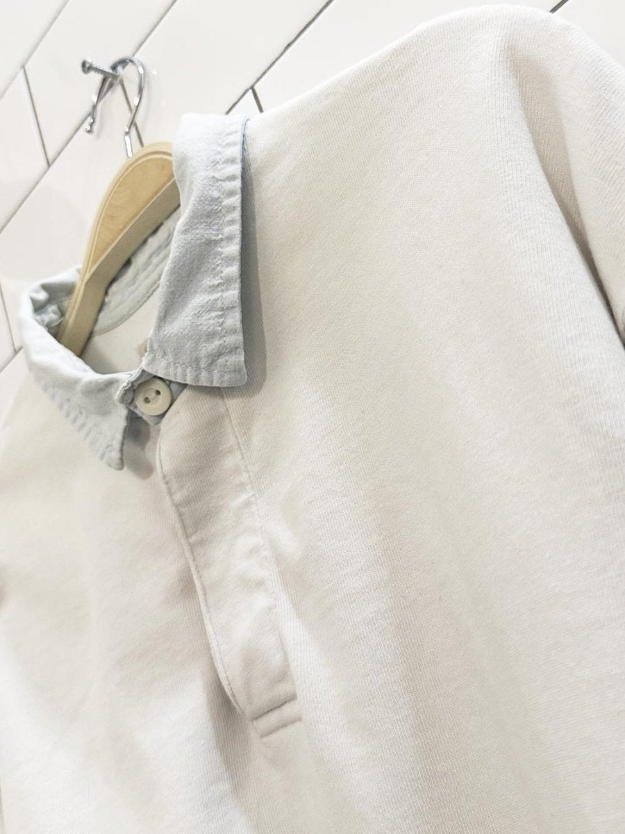 vintage 90s st. john's bay half button striped polo shirt - good market thrift store