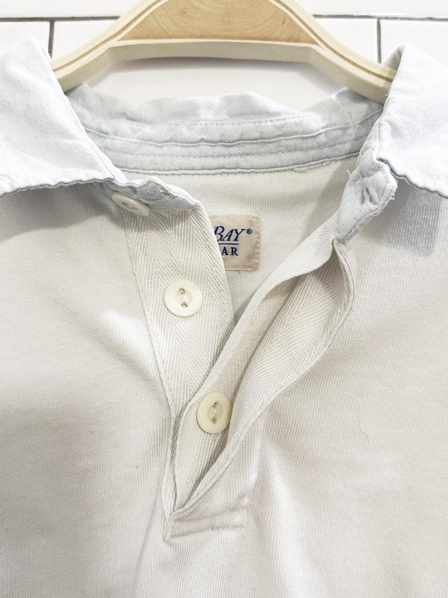 vintage 90s st. john's bay half button striped polo shirt - good market thrift store