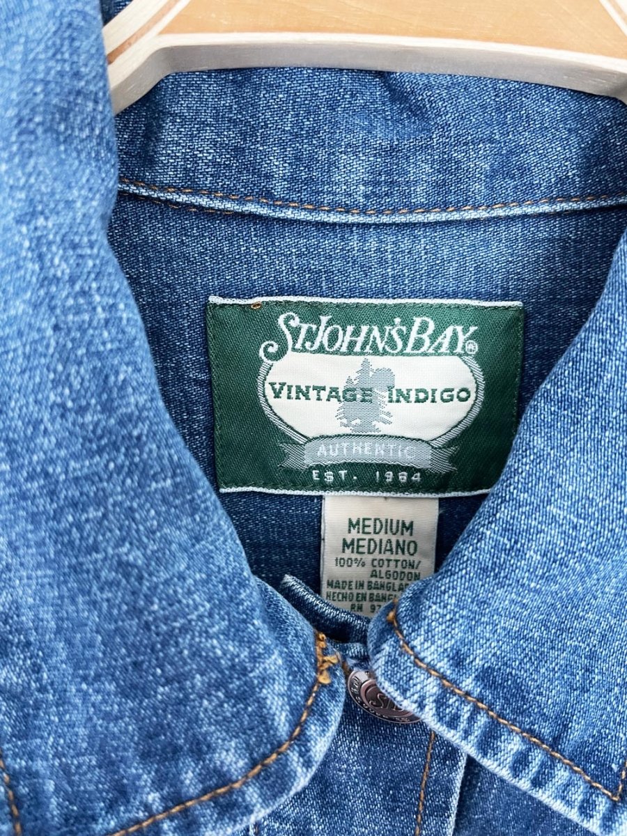 vintage 90s st johns bay indigo denim vest top - good market thrift store