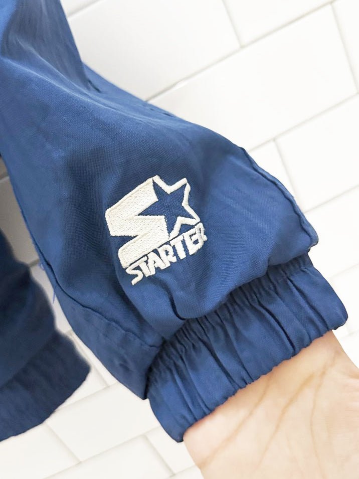 vintage 90s starter pro line cowboys hooded bomber jacket | NFL - good market thrift store