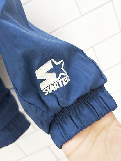 vintage 90s starter pro line cowboys hooded bomber jacket | NFL - good market thrift store