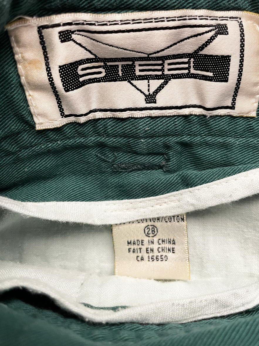 vintage 90s steel pleated high waist denim shorts - good market thrift store