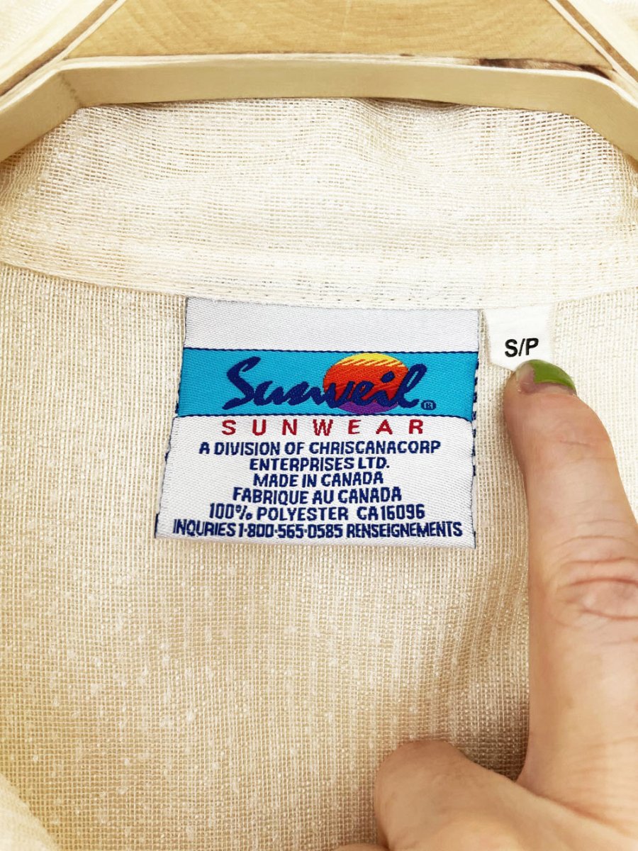 vintage 90s sunveil sunwear mesh summer beach jacket - good market thrift store