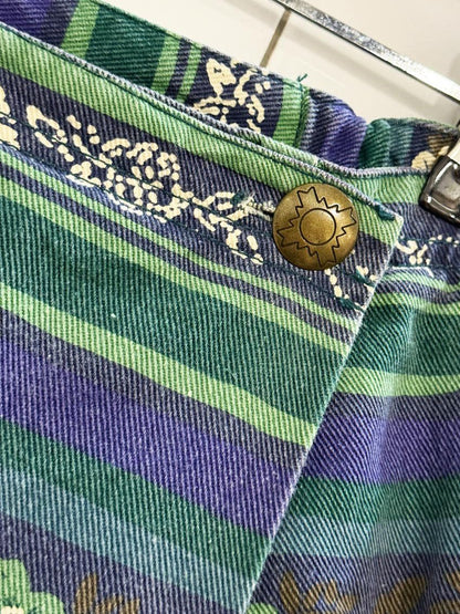 vintage 90s susan bristol floral denim wrap maxi skirt - good market thrift store