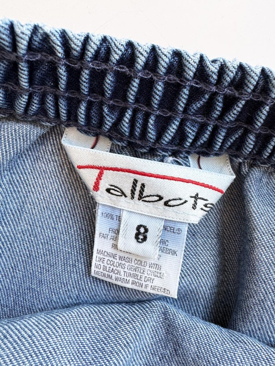 vintage 90s tablots denim tencel wrap maxi skirt | made in USA - good market thrift store
