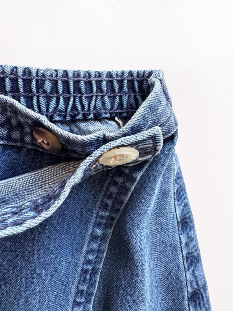 vintage 90s tablots denim tencel wrap maxi skirt | made in USA - good market thrift store