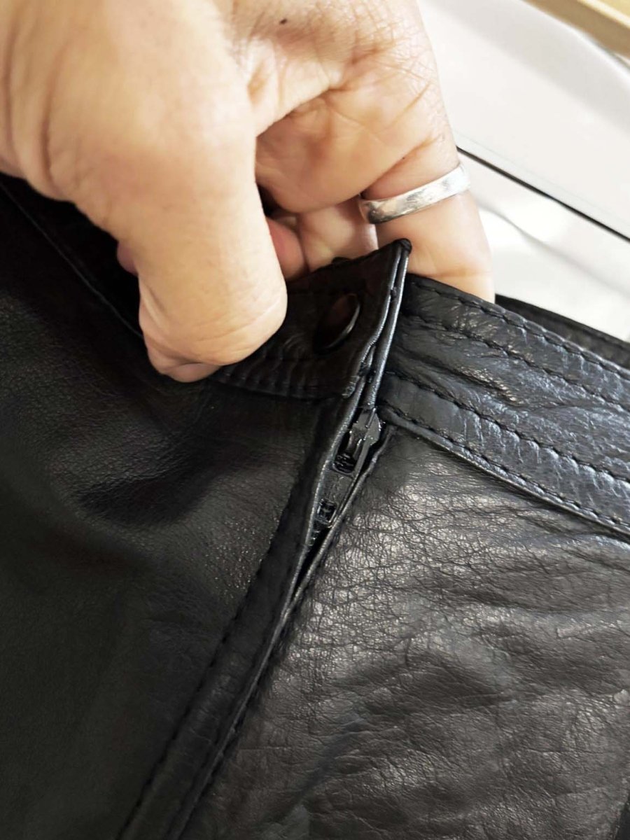 vintage 90s tarazzia soft leather mini skirt - good market thrift store