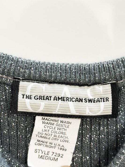 vintage 90s the great american sweater metallic knit tank top | made in USA - good market thrift store
