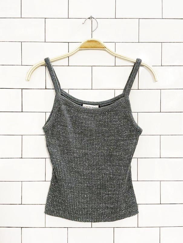 vintage 90s the great american sweater metallic knit tank top | made in USA - good market thrift store