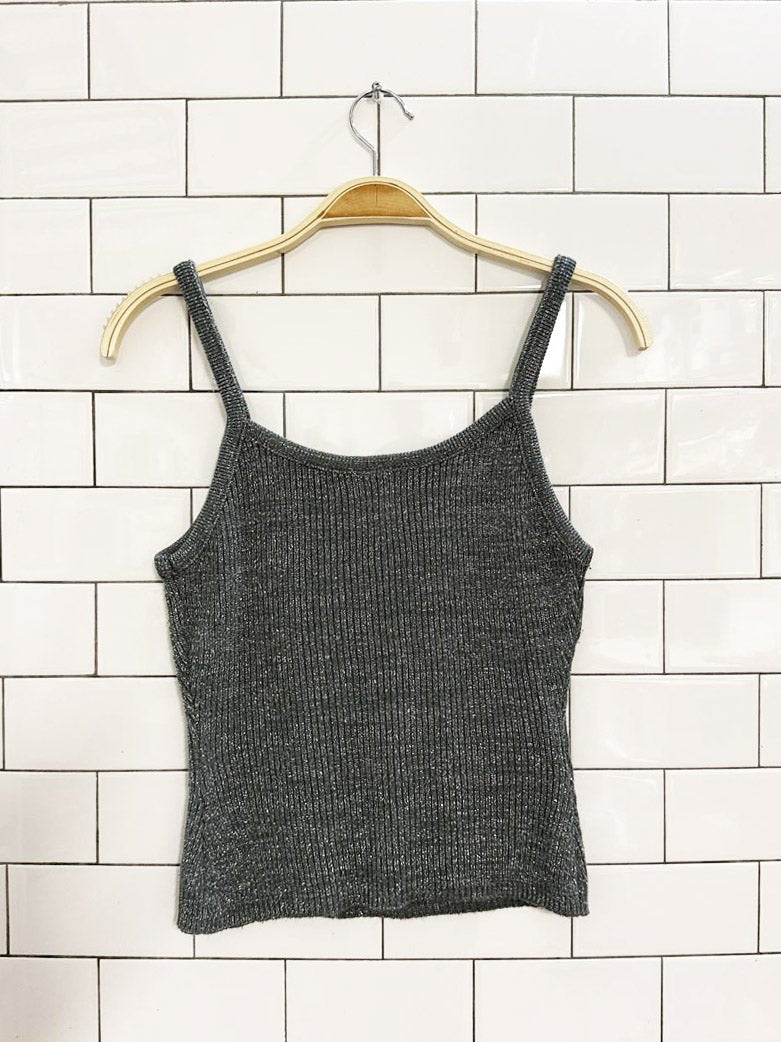 vintage 90s the great american sweater metallic knit tank top | made in USA - good market thrift store