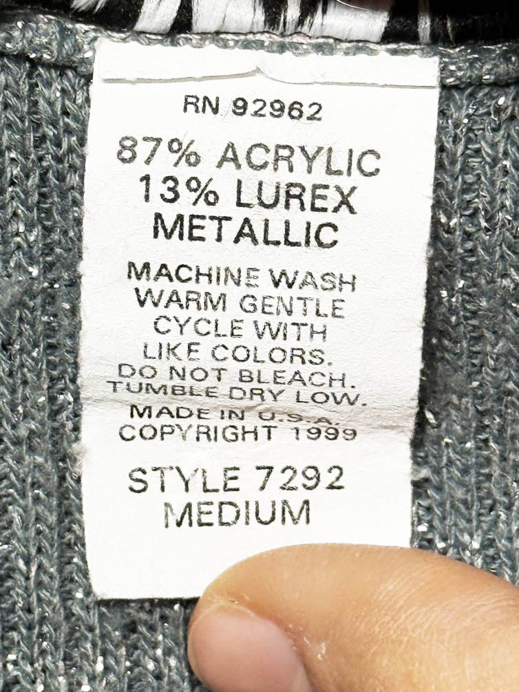 vintage 90s the great american sweater metallic knit tank top | made in USA - good market thrift store