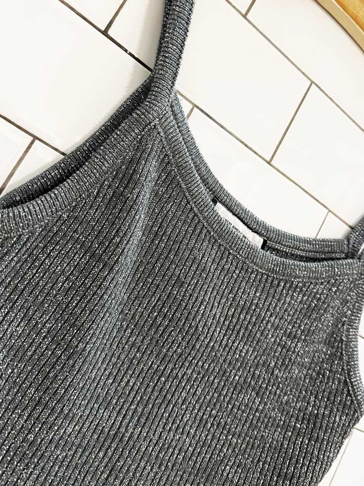vintage 90s the great american sweater metallic knit tank top | made in USA - good market thrift store