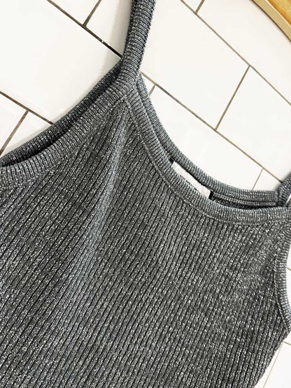 vintage 90s the great american sweater metallic knit tank top | made in USA - good market thrift store