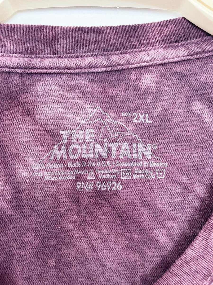 vintage 90s the mountain tie dye wolf print oversized t-shirt dress | made in usa - good market thrift store