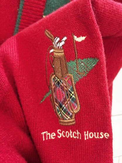 vintage 90s the scotch house 100% lambswool argyle sweater - good market thrift store