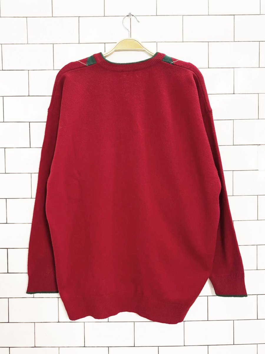 vintage 90s the scotch house 100% lambswool argyle sweater - good market thrift store