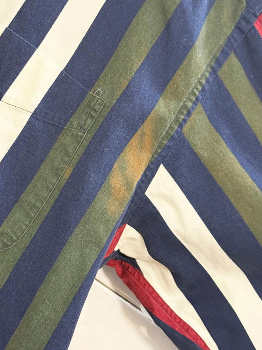 vintage 90s tommy hilfiger crest pocket striped shirt - good market thrift store