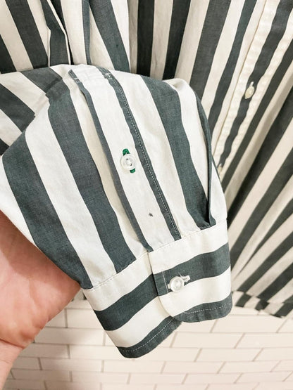 vintage 90s tommy hilfiger crest pocket striped shirt - good market thrift store