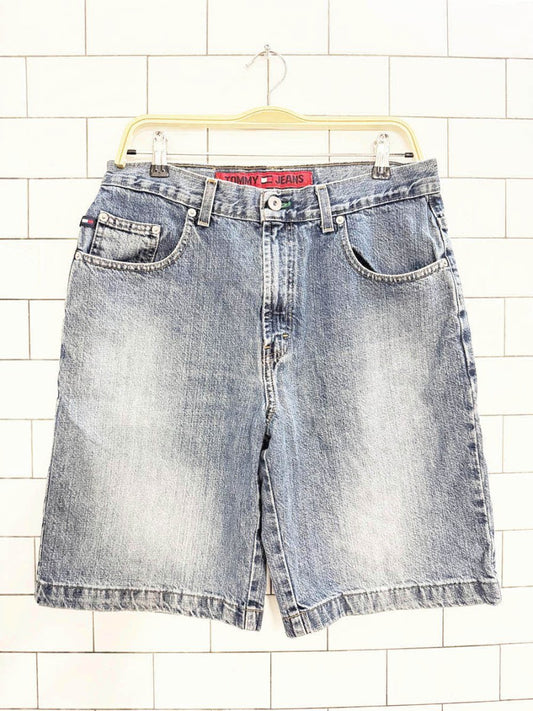 vintage 90s tommy hilfiger freedom baggy denim shorts | made in Canada - good market thrift store