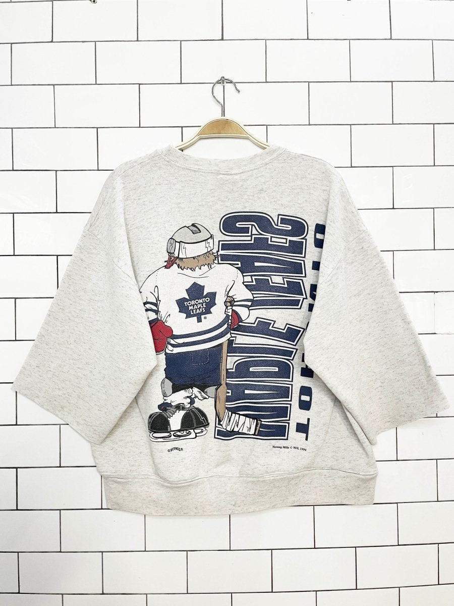 vintage 90s toronto maple leafs CCM sweatshirt | nutmeg mills | made in Canada - good market thrift store