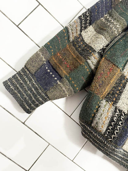 vintage 90s tosani wool - blend 3D knit sweater - good market thrift store