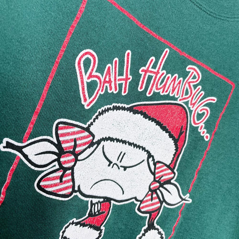 vintage 90s total brat bah humbug graphic crew - good market thrift store