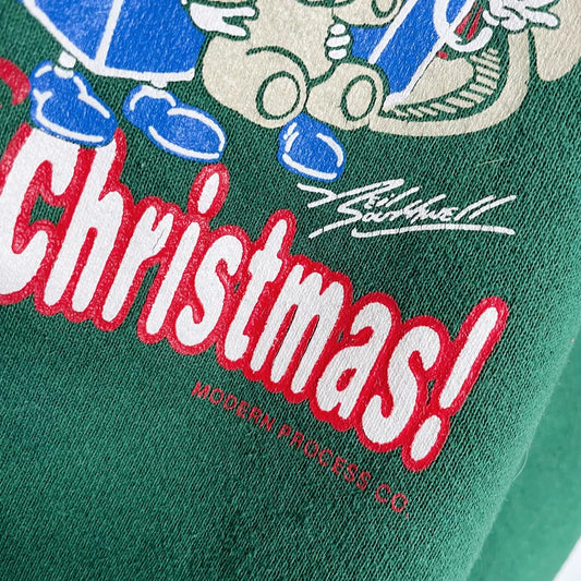 vintage 90s total brat bah humbug graphic crew - good market thrift store
