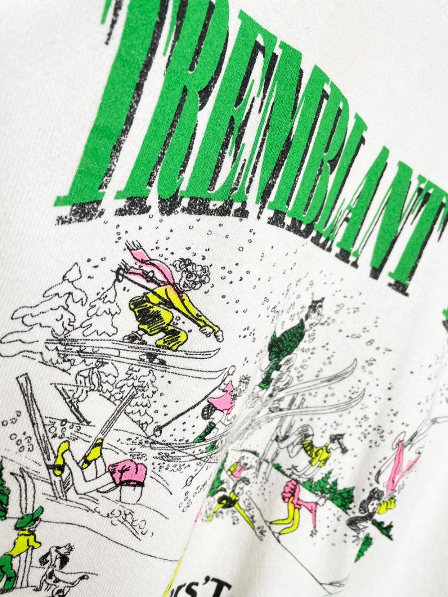 vintage 90s tremblant ski graphic sweatshirt | larch brothers tours | made in Canada - good market thrift store
