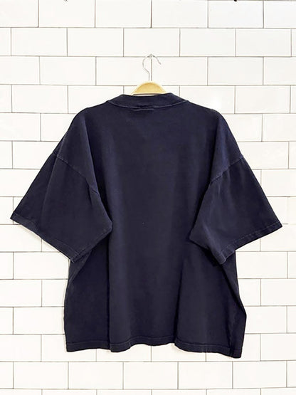 vintage 90s tt&co 1/4 button boxy tee | made in Canada - good market thrift store