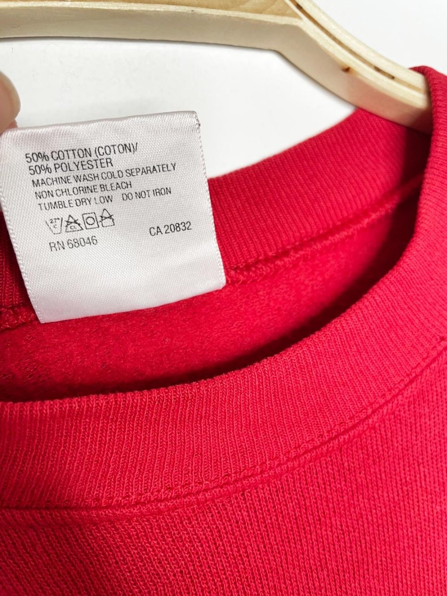 vintage 90s tulex cross stitch skating lovers sweatshirt | made in USA - good market thrift store