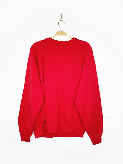 vintage 90s tulex cross stitch skating lovers sweatshirt | made in USA - good market thrift store